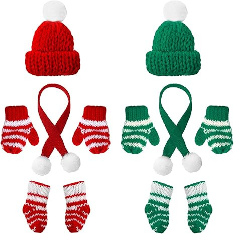 12 Pcs Christmas Elf Accessories Clothes for Elf Doll Christmas Elf Kit Includes Elf Doll Hats, S... | Amazon (US)
