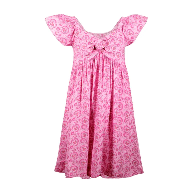 French Connection Girls' Floral Smocked Sundress with Flutter Sleeves for Kids (Sizes 4-16) | Walmart (US)