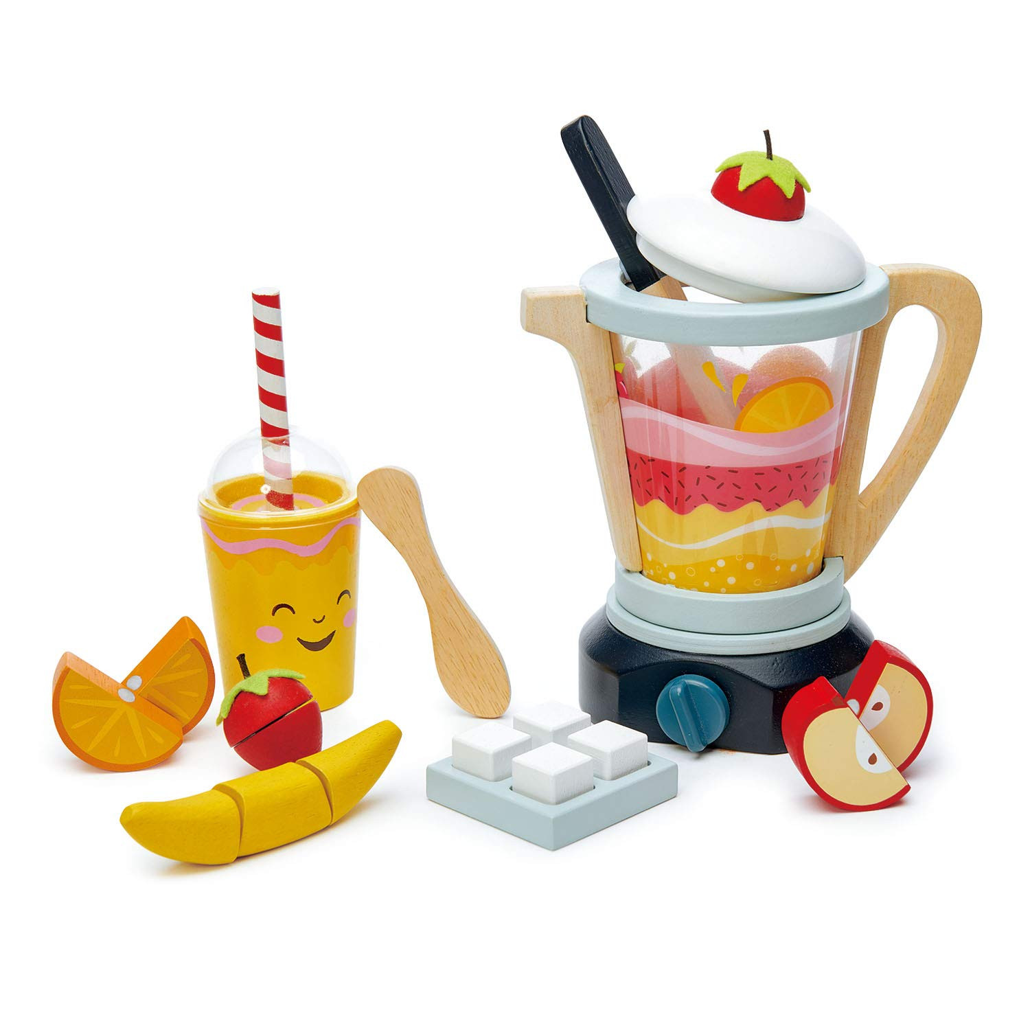 Tender Leaf Toys - Fruity Blender - Juego de juguetes para hacer batidos de madera para cocinar s... | Amazon (US)
