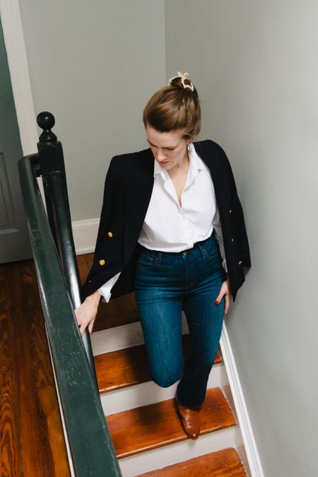 Running out the door feeling like I've captured the effortless French girl look in the @ameliora Sullivan Shirt. This soft white button-up is a dressy alternative to my everyday cotton button-ups, and it's UPF 50, which means it blocks 98% of UV radiation. For my fellow sun protection devotees, here's the link to @ameliora's breathable, soft UPF shirts.

#LTKstyletip #LTKtravel #LTKSeasonal