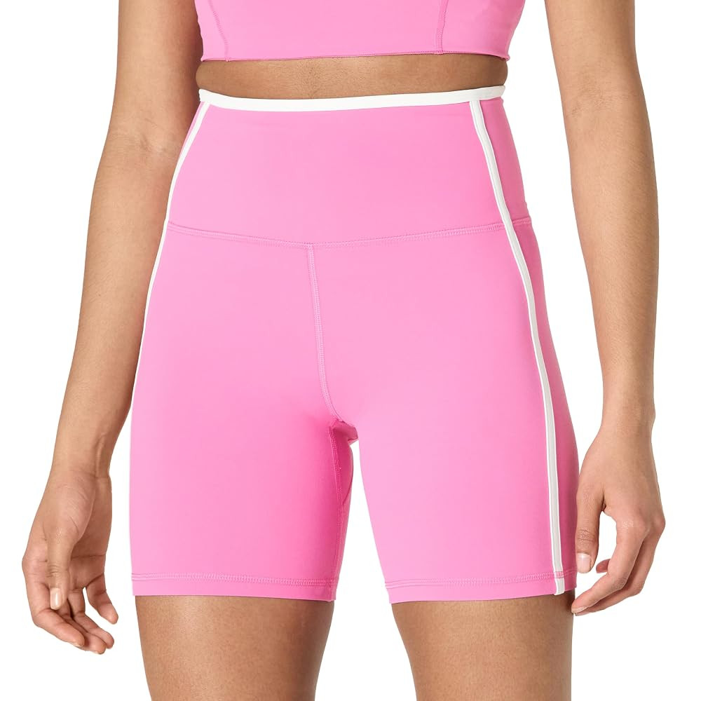 Amazon Essentials Women's Active FormFlex Buttery Soft High Waist 6" Biker Shorts with Contrast T... | Amazon (US)