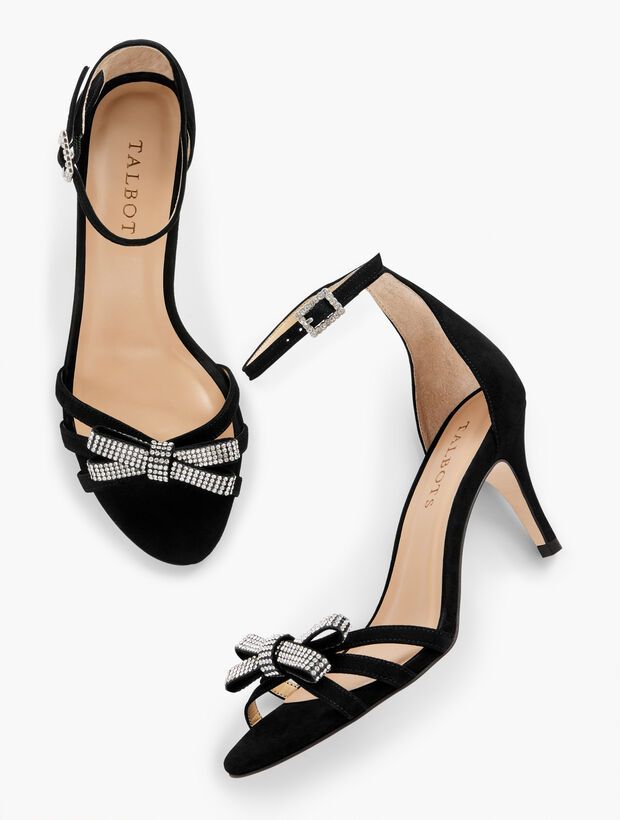 Erica Ankle Strap Suede Sandals | Talbots