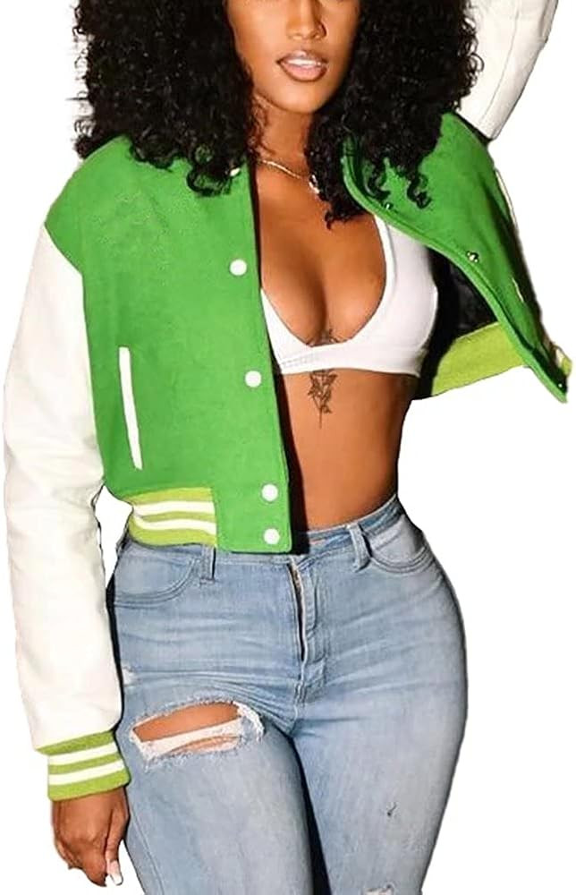 ThusFar Women Denim Distressed Jacket Puff Sleeve Ripped Pockets Vintage Washed Classic Button Up... | Amazon (US)