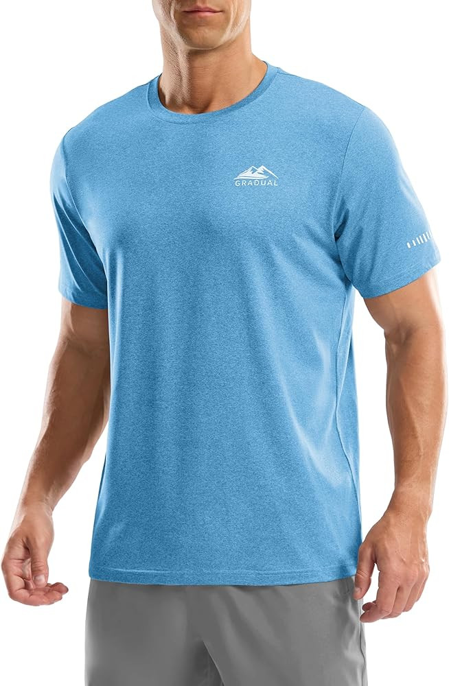 Men's UPF 50+ Sun Protection Dry Fit Workout T-Shirts Rash Guard Swim Shirts Moisture Wicking Tee... | Amazon (US)