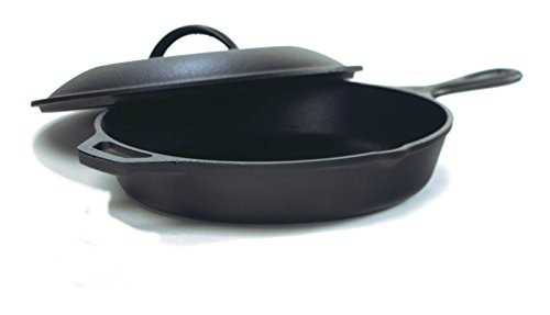 Lodge Seasoned Cast Iron Skillet with Cast Iron Lid (12 Inch) - Cast Iron Frying Pan With Lid Set. | Amazon (US)