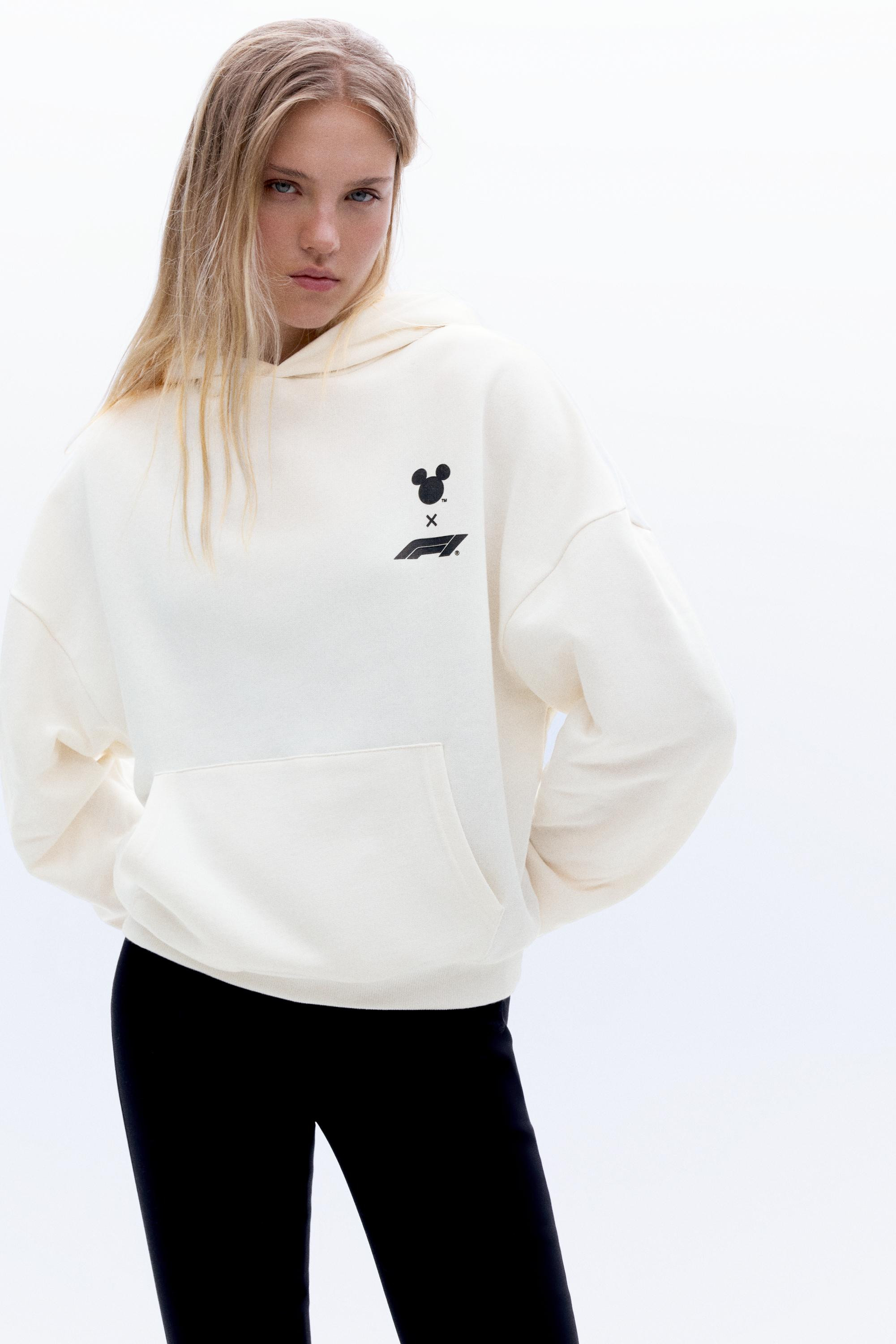 White Disney x F1 hoodie | PULL and BEAR UK