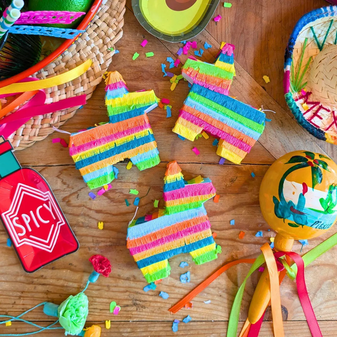 Cinco de Mayo Mini Piñatas: Fiesta Party Favors, Custom Colors | Etsy (US)