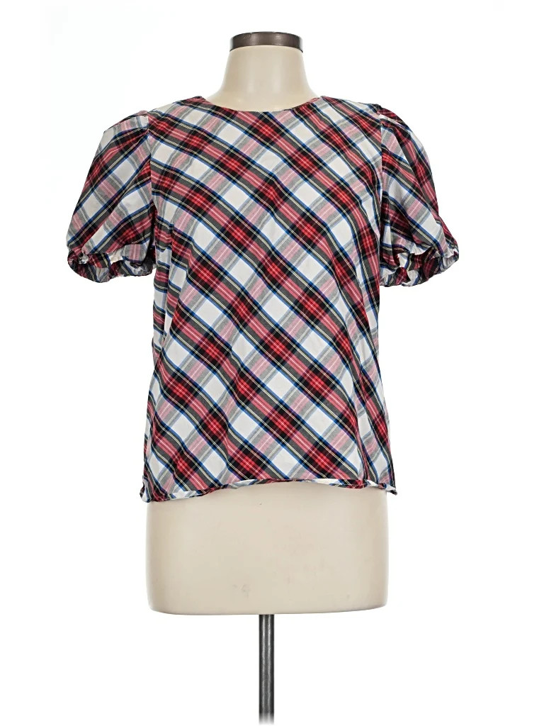 J.Crew Factory Store Red Short Sleeve Blouse Size L - 60% off | ThredUp (US)