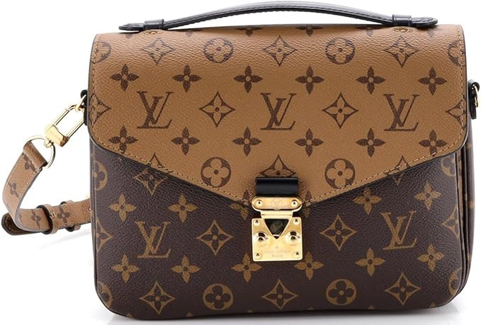 Amazon.com: Louis Vuitton, Pre-Loved Pochette Metis Reverse Monogram Canvas, Brown : Amazon Luxur... | Amazon (US)