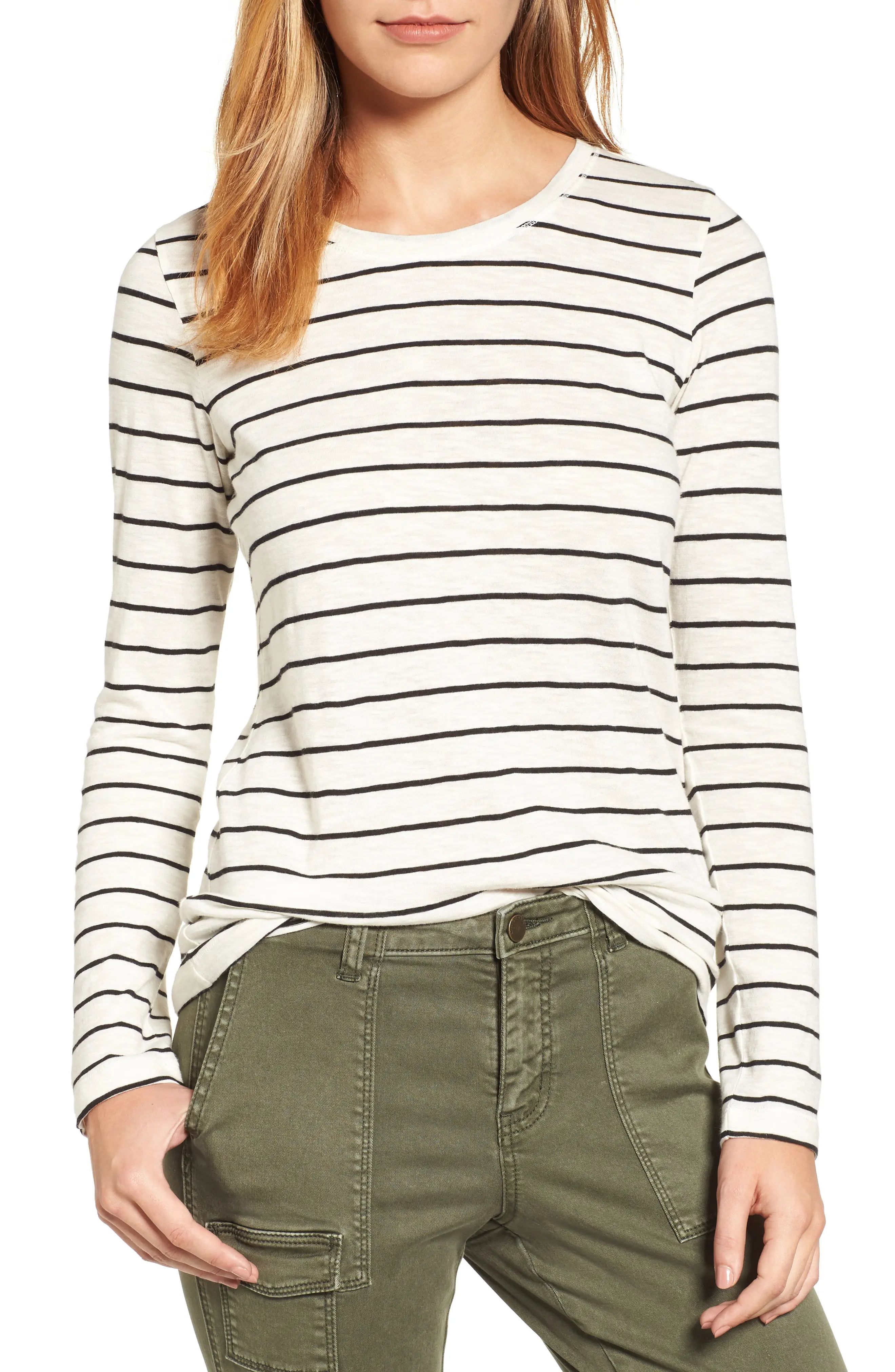 Caslon® Long Sleeve Crewneck Tee (Regular & Petite) | Nordstrom