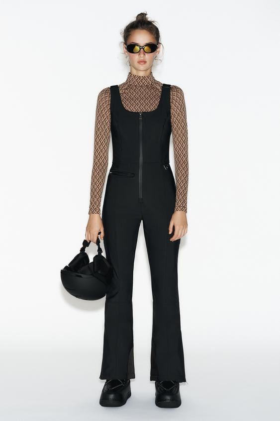 WATER RESISTANT WINDPROOF RECCO® TECHNOLOGY SKI COLLECTION BIB OVERALLS | Zara US