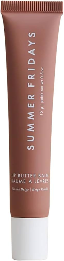 Summer Fridays Lip Butter Balm - Hydrating Lip Mask - Shea Butter, Vegan - Vanilla Beige (0.5 Oz) | Amazon (US)