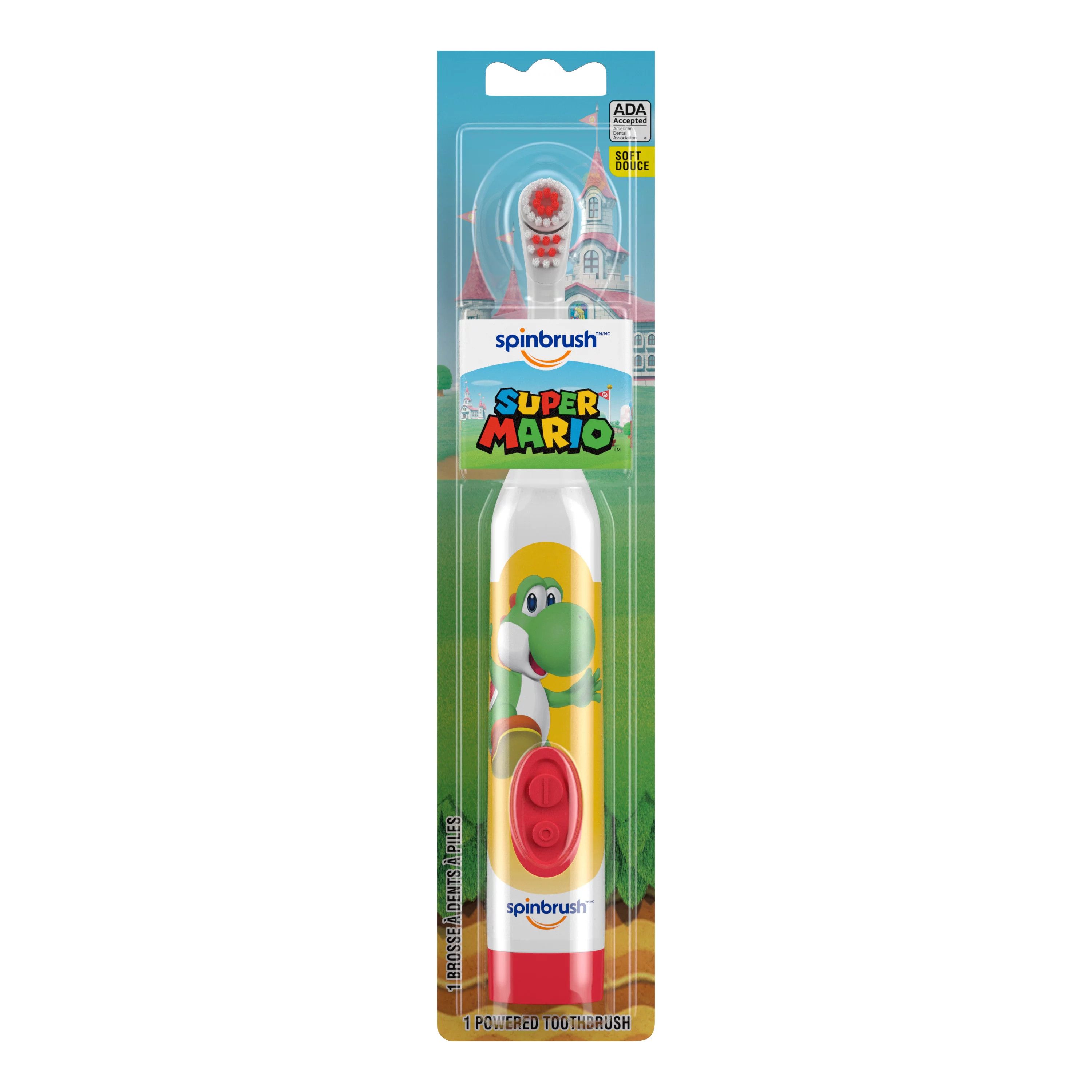 Super Mario Kid’s Spinbrush Electric Battery Toothbrush, Soft, 1 ct, Character May Vary - Walma... | Walmart (US)