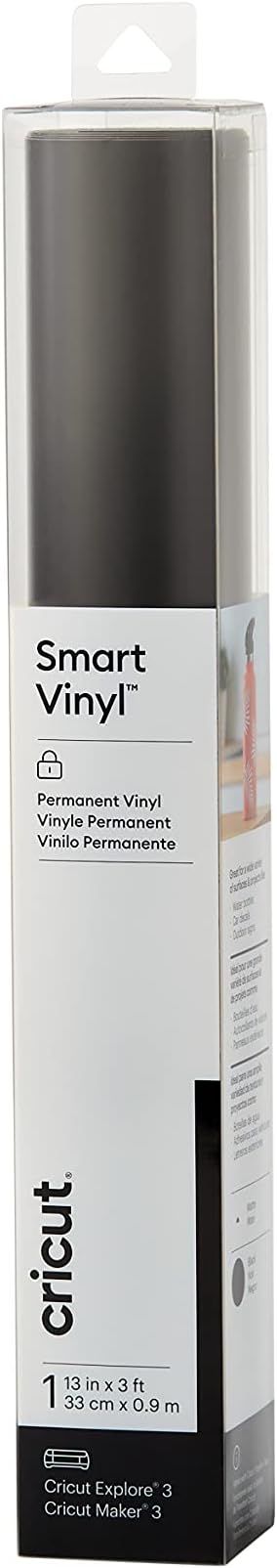 Cricut Smart Permanent Vinyl (13in x 3ft, Black) for Explore and Maker 3 - Matless cutting for lo... | Amazon (US)