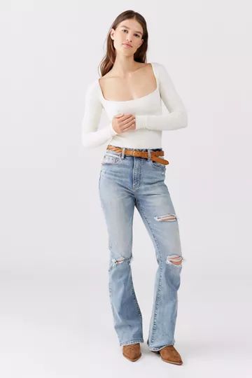 Daze Denim Go-Getter High-Waisted Flare Jean | Urban Outfitters (US and RoW)