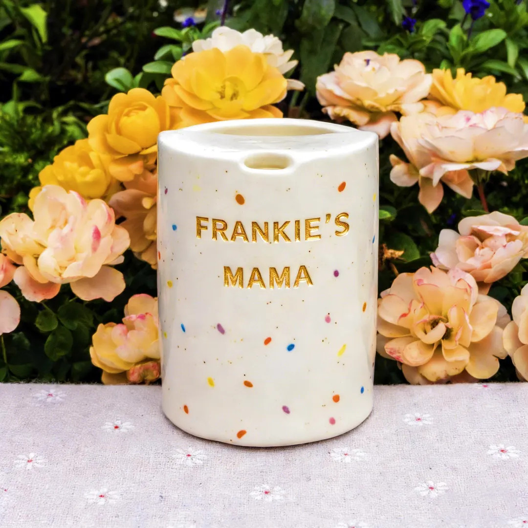 Colorful Spots Travel Mug, Handmade Ceramic Coffee Cup, To Go Ceramic Travel Tumbler, Hand-painte... | Etsy (US)