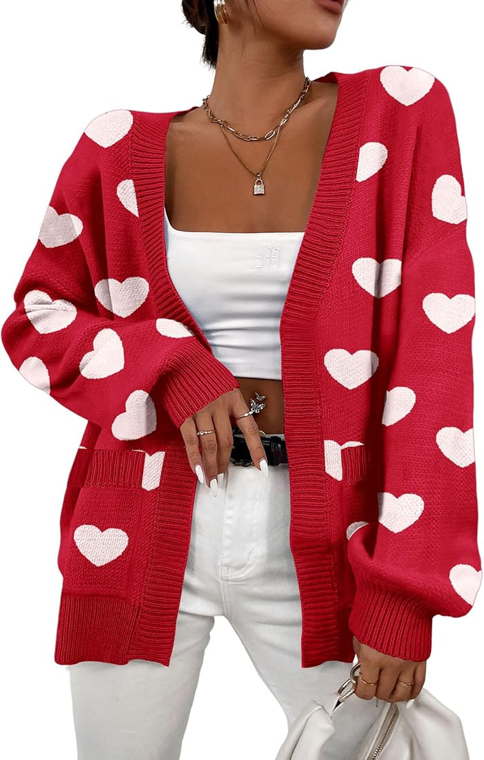 Women 2023 Cardigans Chunky Casual Knit Long Sleeve Soft Pocketed Lightweight Cardigan Sweaters | Amazon (US)