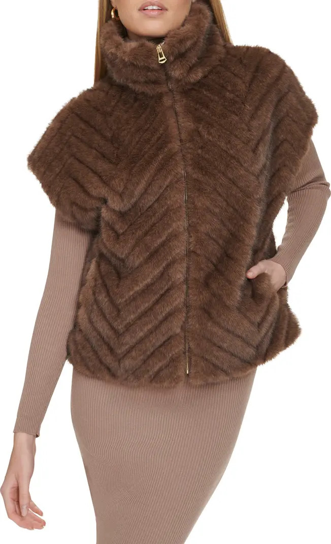 Cole Haan Chevron Faux Fur Vest | Nordstrom | Nordstrom