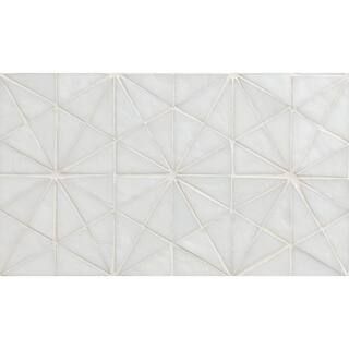 MSI Stella Blanca Hand Crafted 14.88 in. x 8.5 in. x 8mm Glass Mosaic wall Tile (8.8 sq. ft./Case... | The Home Depot
