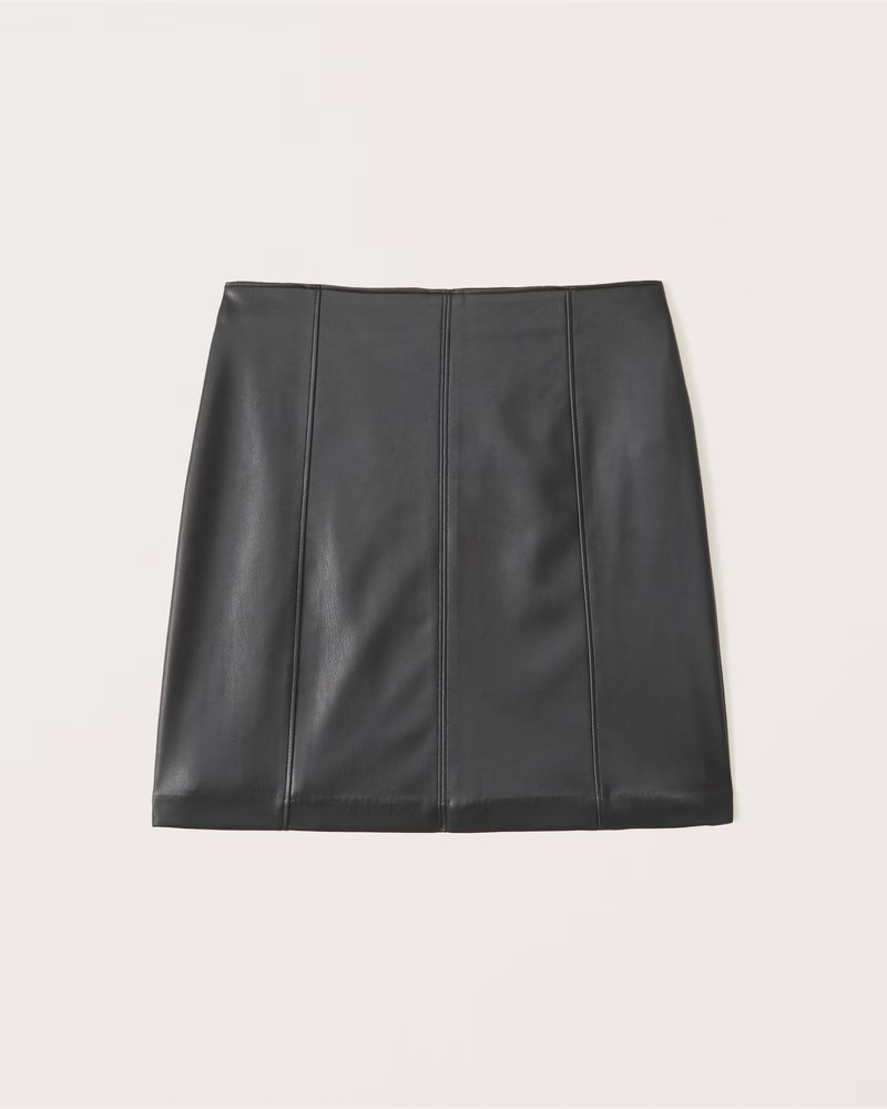 Women's Vegan Leather Mini Skirt | Women's Bottoms | Abercrombie.com | Abercrombie & Fitch (US)