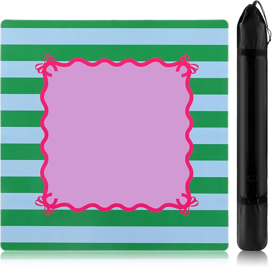 Dunzy 33'' x 33'' Mahjong Mat with Carrying Bag Non Slip Noise Reduction Gaming Mat Rubber Mahjon... | Amazon (US)