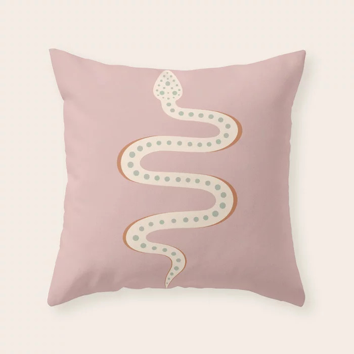 Minimal Snake XXXVIII Throw Pillow | Society6