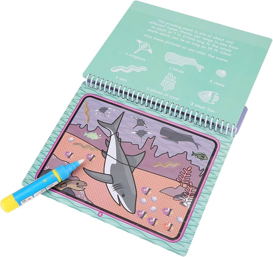 Mess Free Water Coloring Book: Reusable, Educational, and Portable (Ocean) | Amazon (CA)