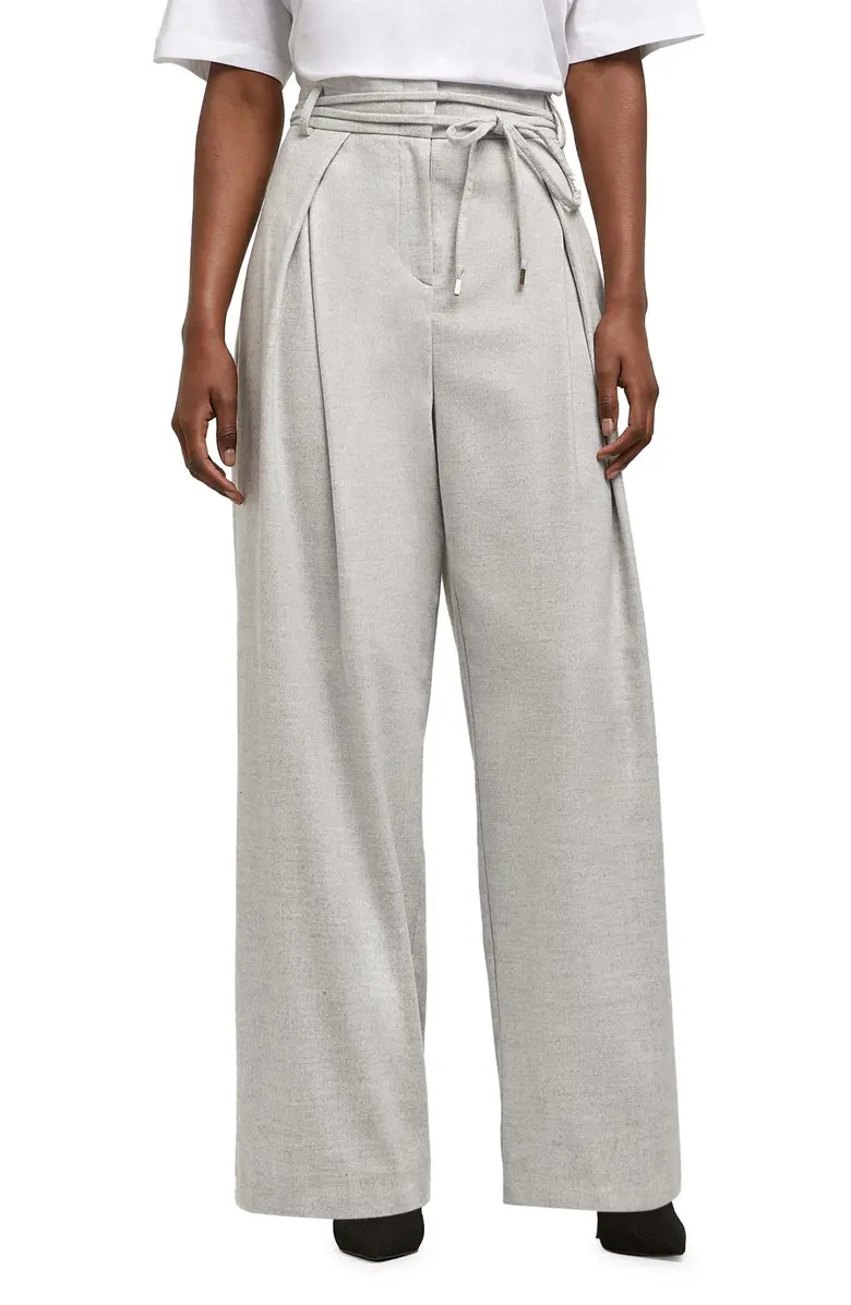 River Island Tie Waist Trousers | Nordstrom | Nordstrom
