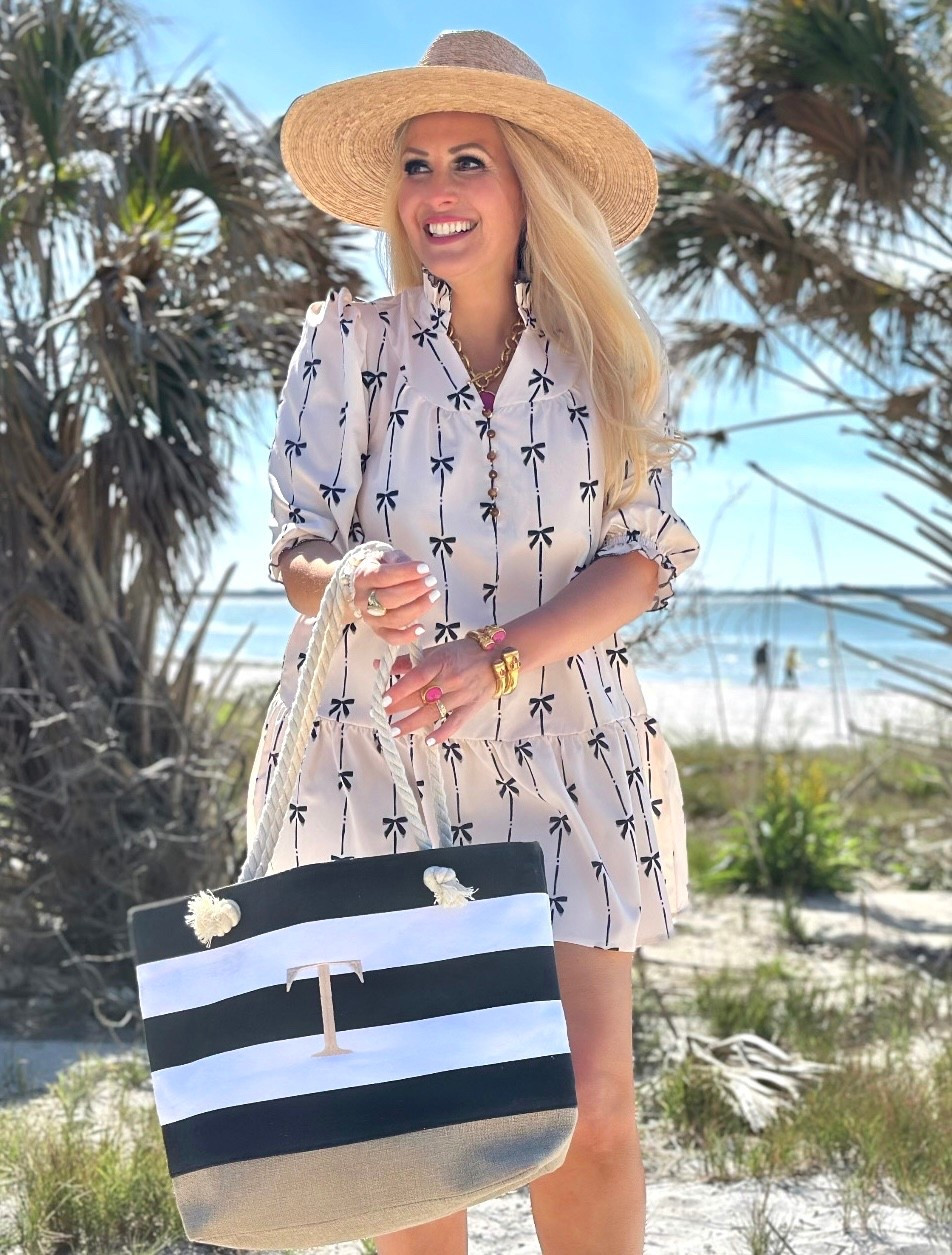 🎀BEACH OUTFIT: Bows and stripes! What do you think? Yes or No?

👙I love this tunic dress. Perfect to throw on over your swimsuit or bikini for spring and summer. Wearing a small. This runs big, size down. 

👜Don’t forget to pick up this beach bag too! It’s under $25 and comes in multiple colors. Love that you can personalize it with your initial!

🎀BEACH OUTFIT: @amazonfashion
👒STRAW HAT: @lackofcoloraus

#tunic #resortwear #spring #springfashion #summerstyle #summeroutfit #casualstyle #womensfashion #fashionover40 #coastalstyle #beachootd #tampablogger #stpeteblogger #dunedin #dunedinflorida #dunedinfl #honeymoonisland #CLpicks #southernlivingmag #street2beachstyle #bowdress #amazonfashion #founditonamazon #lackofcolor #affordablefashion #lovefl @jtstjtst11

 #LTKSeasonal #LTKOver40 #LTKSaleAlert #LTKU #LTKTravel #LTKgrwm #LTKootd #LTKMidsize #LTKSwim #LTKFestival