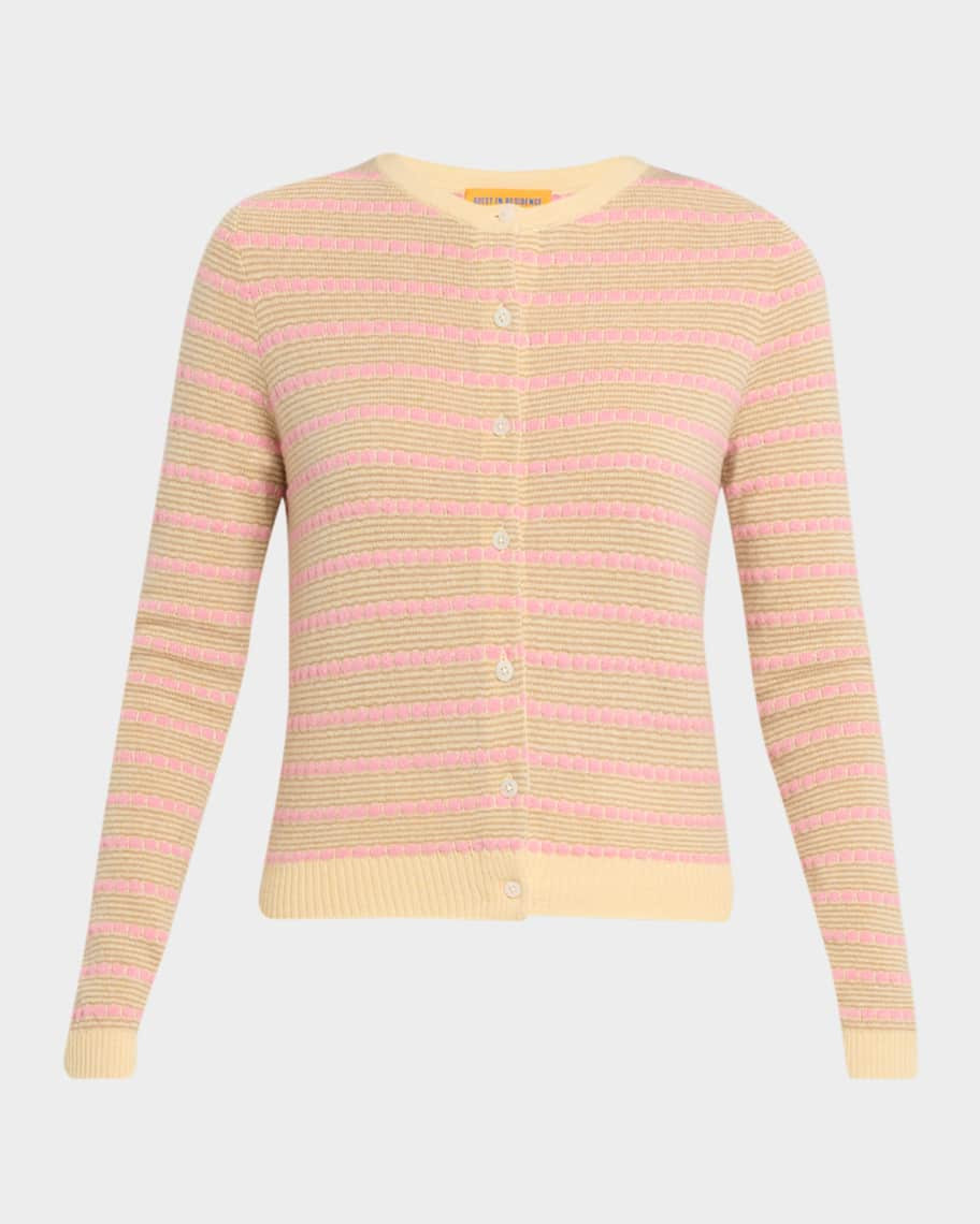 Pebble Stripe Jane Cardigan | Neiman Marcus
