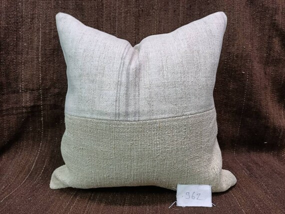 Patchwork Pillow 20" x20" inches Anatolian Pillow Decorative Kilim Pillow Cushion Cover Linen Pil... | Etsy (US)