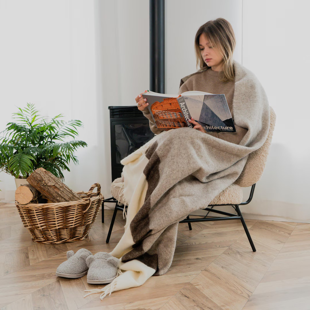 100% New Zealand LambsWool Blanket - Soft, Extra Warm Throw - Good Winter Gift, Bed Sofa Throws, ... | Etsy (US)