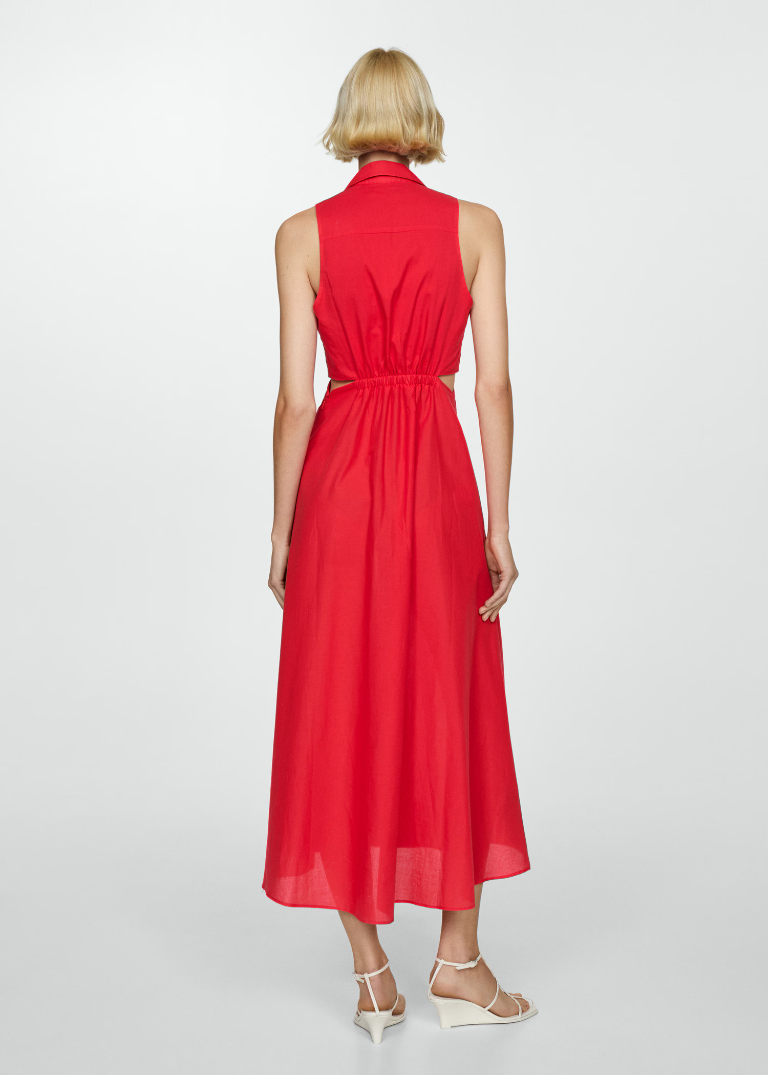 Side slit long dress | MANGO (US)