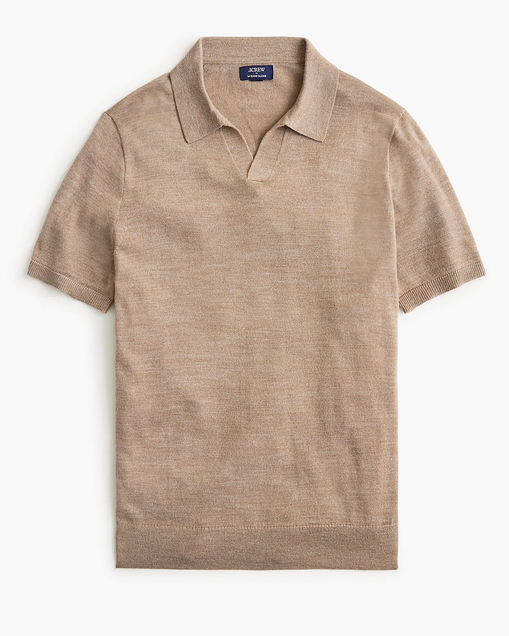 Merino wool-blend johnny-collar sweater-polo | J.Crew Factory