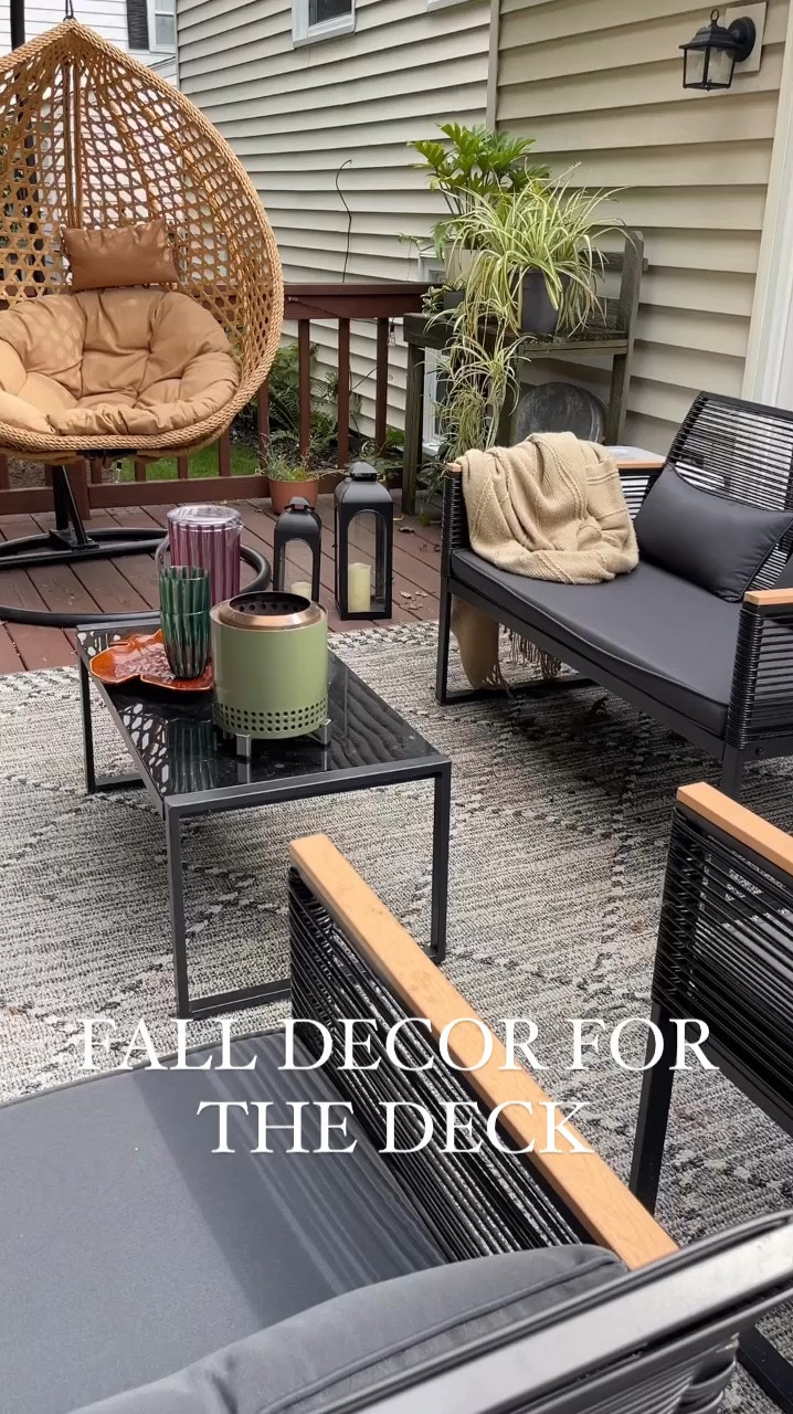 Style our deck for the fall with me! 🍁

A cozy blanket, some fun serving ware & cups, the solo stove, & a couple lanterns to add some ambiance! Now, we are ready for some fall nights outside! & maybe some real pumpkins 🎃 





#LTKSeasonal #LTKHome #LTKStyleTip