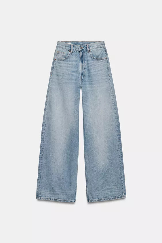 TRF EXTRA WIDE LEG HIGH-WAIST JEANS | Zara US