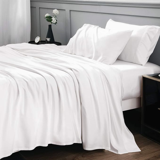 Bedsure 100% Bamboo Sheets King Size Cooling Sheets Deep Pocket Bed Sheets-Super Soft Hypoallerge... | Amazon (US)