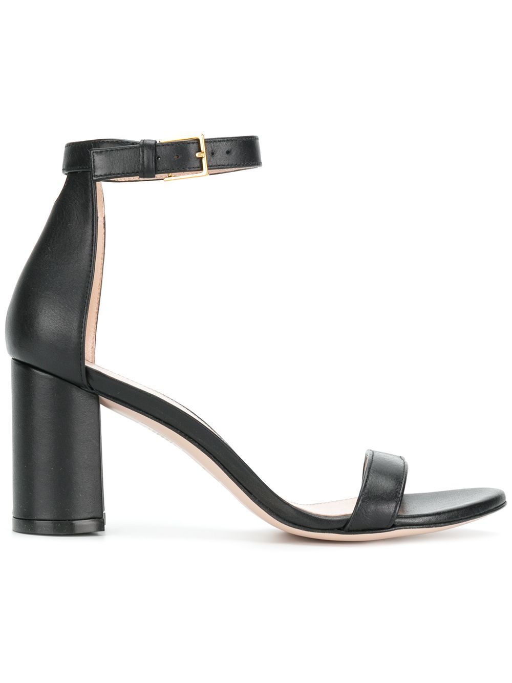Stuart Weitzman two strap block heel sandals - Black | FarFetch US