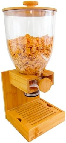 Bamboo Dispenser 3.5Liters (118 fl Oz) , Cereal Dispenser, Storage Container, Snack Bar Station, ... | Amazon (US)