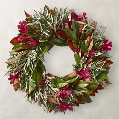 Fall Red Live Wreath | Williams-Sonoma