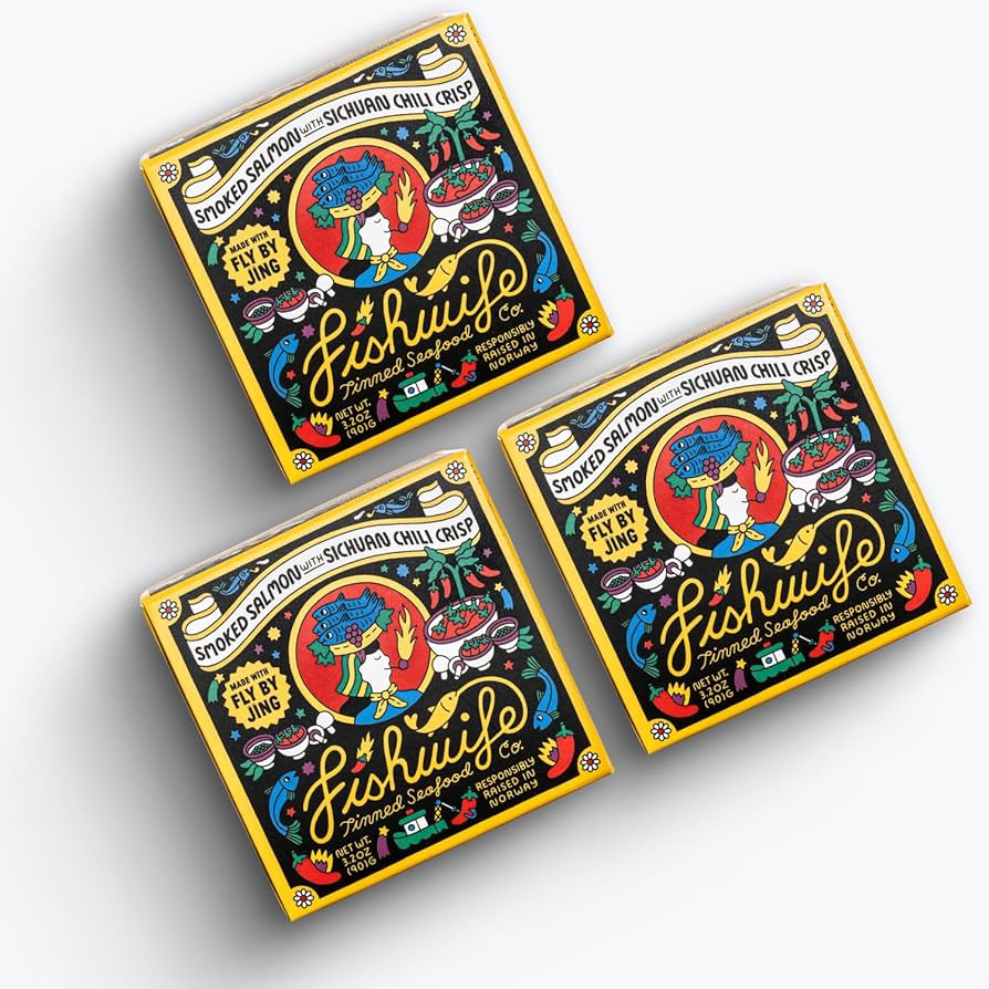 Fishwife Smoked Salmon with Fly by Jing Sichuan Chili Crisp 3-Pack (3.2 Ounce) | Gluten Free, Hig... | Amazon (US)