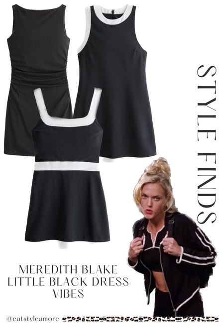 Anything black and white always reminds me of Meredith Blake. This little black dress and active dresses are the perfect timeless style. 

Dresses run TTS.

#LTKActive #LTKstyletip
