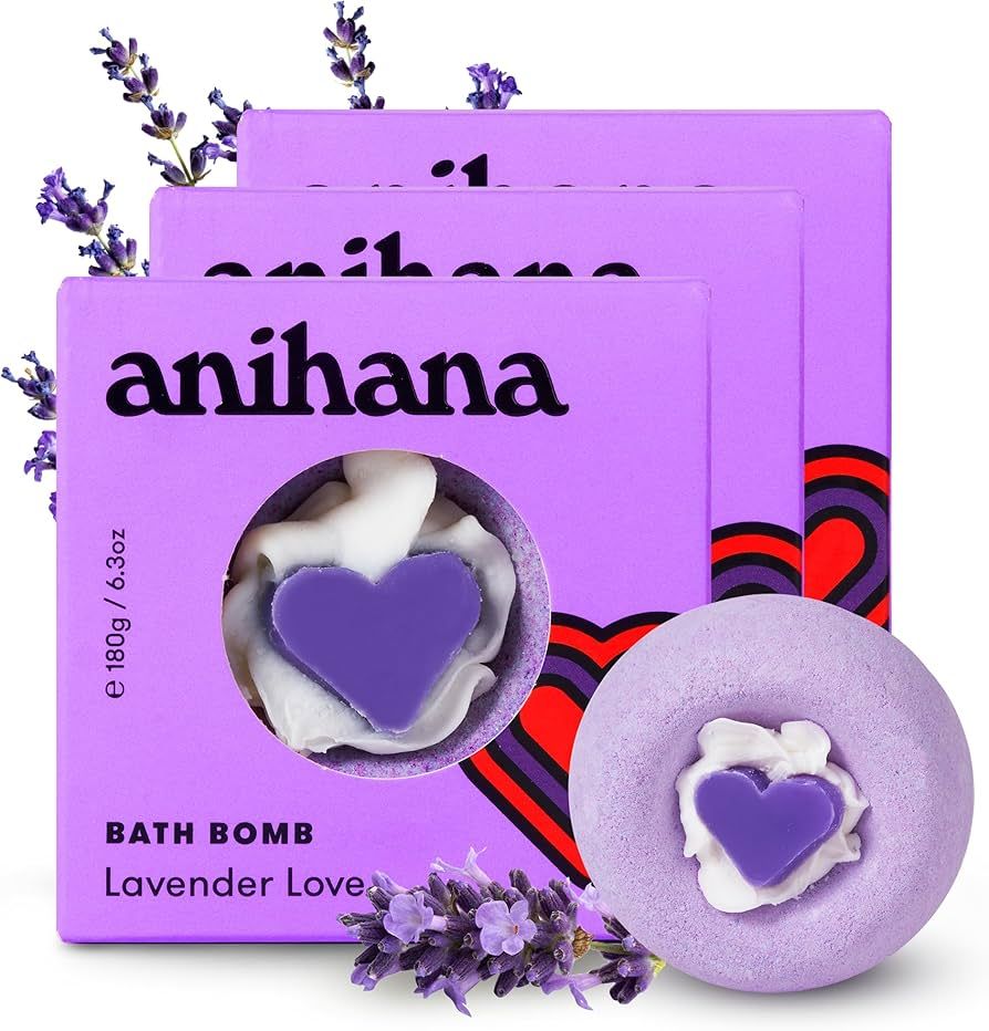 ANIHANA Bath Bombs 3 Pack | Coconut Oil & Calming Aromatic Bath Bombs | Lavender | Birthday Gifts... | Amazon (US)
