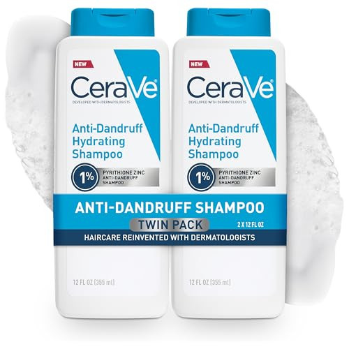 CeraVe Hydrating Anti Dandruff Shampoo, 1% Pyrithione Zinc Dandruff Treatment With Ceramides, Niacinamide & Hyaluronic Acid, Helps Eliminate Flakes & Provides Itchy Scalp Relief, Sulfate Free, 12 Oz | Amazon (US)