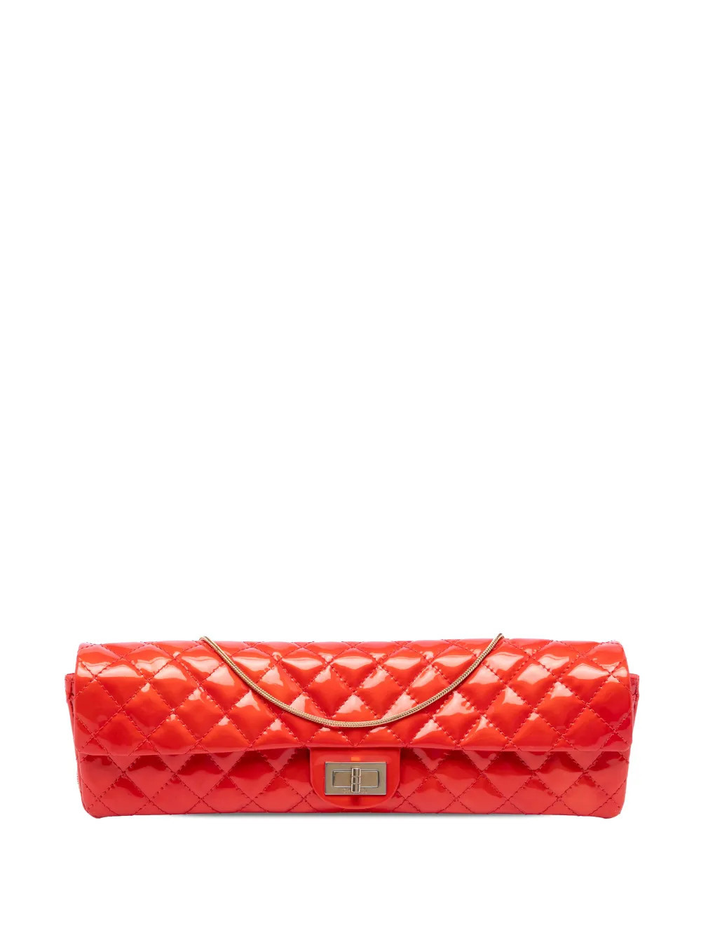 CHANEL Pre-Owned 2008-2009 Quilted Patent Reissue 2.55 East West Single Flap shoulder bag - Red | Farfetch Global