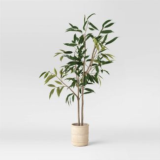 Artificial Large Ficus Longifolia Tree in Pot Green - Threshold&#8482; designed with Studio McGee | Target