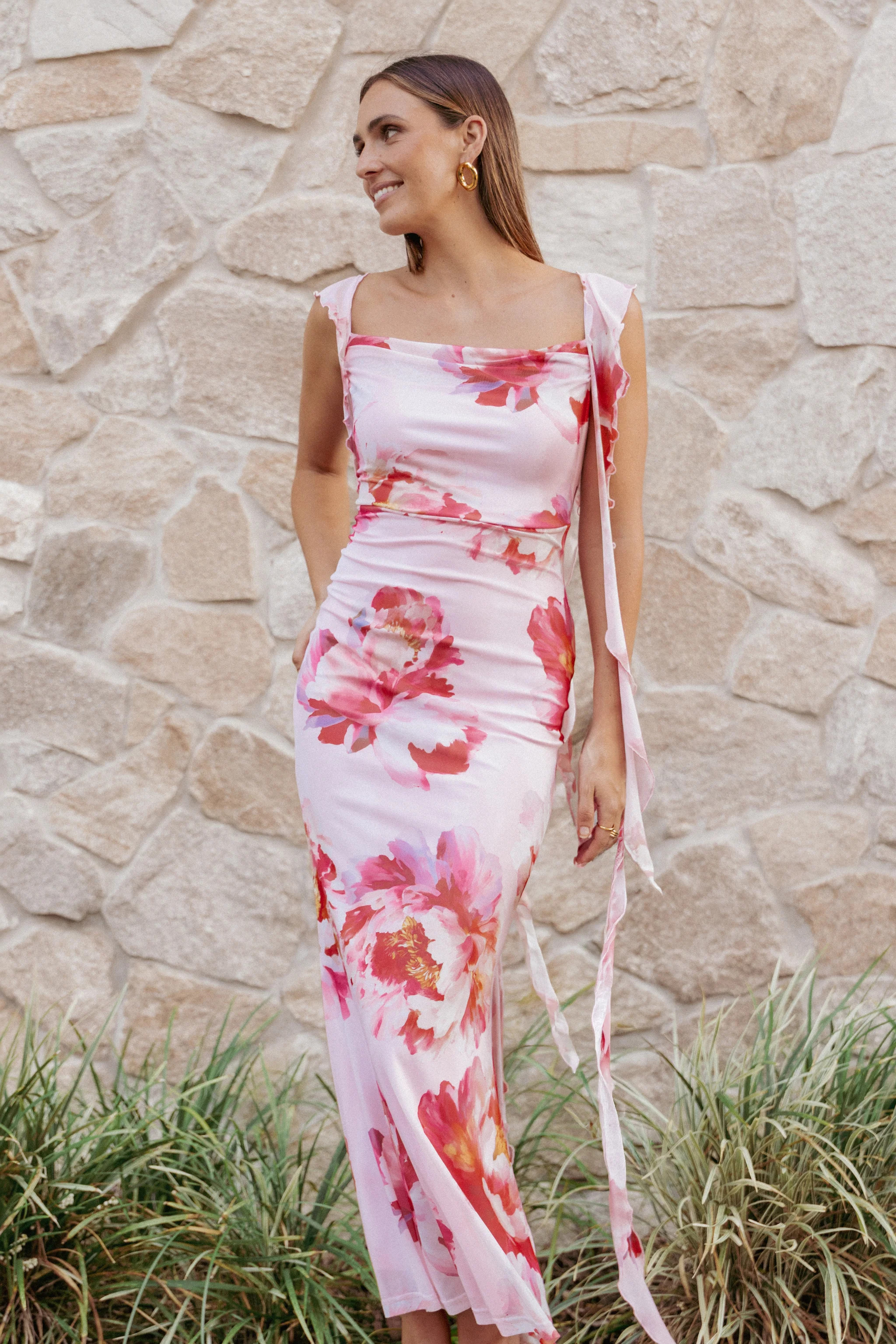 Chiara Maxi Dress - Pink Peony | Petal & Pup (US)