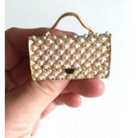 Antique Style Handbag Brooch | Gold Tone Ladies Retro Brooch Wedding Elegant | Etsy (US)