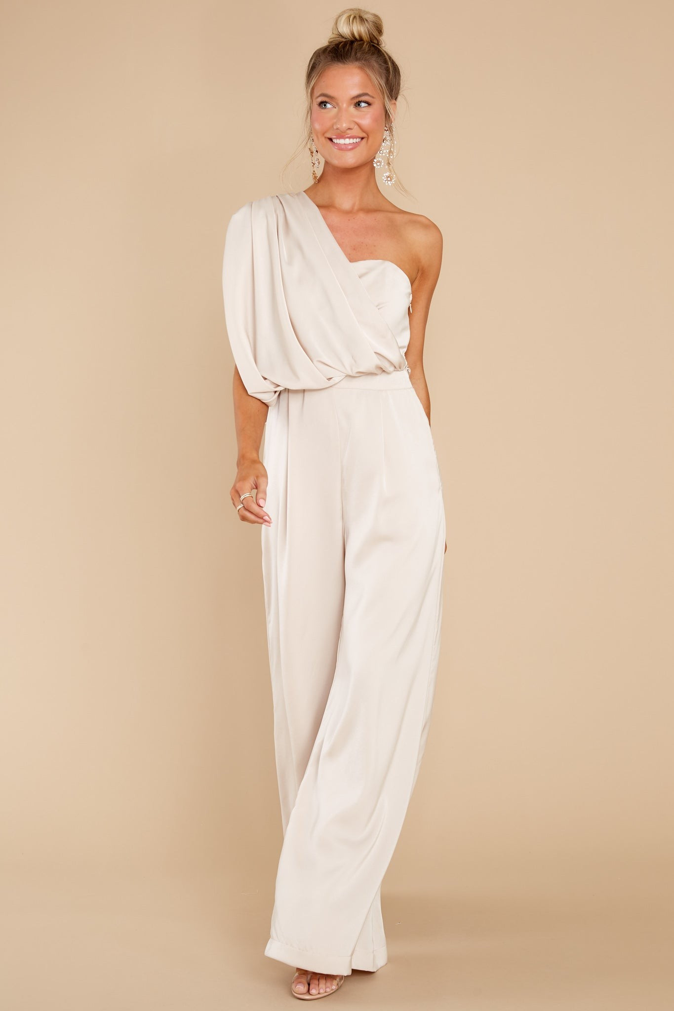 Essential Elegance Beige Jumpsuit | Red Dress 