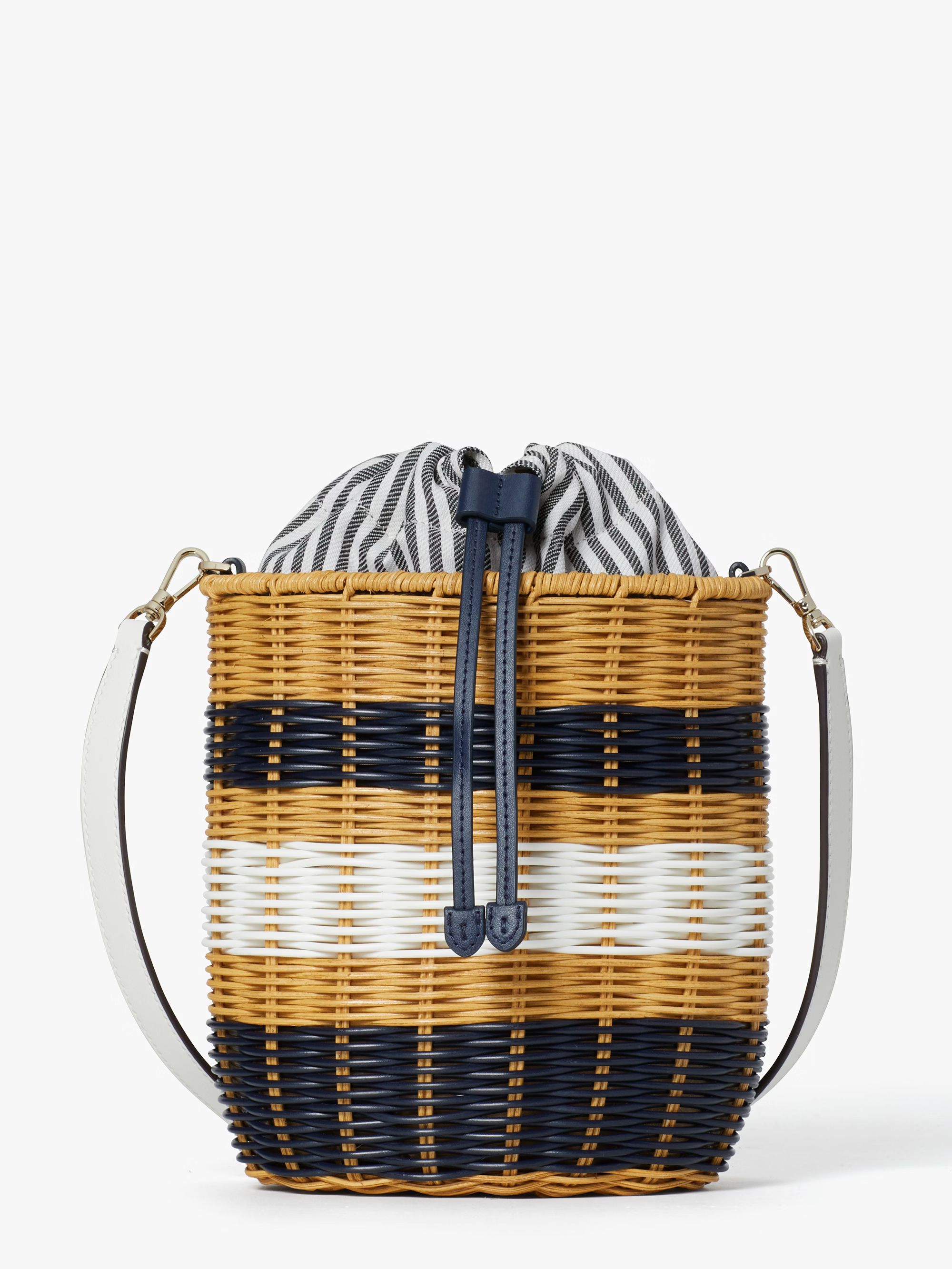 buoy wicker medium bucket bag | Kate Spade (US)